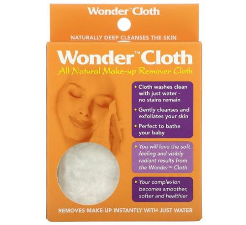 Wonder, All Natural Make-Up Remover Cloth, 1 Cloth