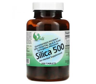 World Organic, Silica 500, 200 Tablets