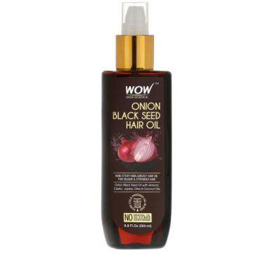 Wow Skin Science, Onion Black Seed Hair Oil, 6.8 fl oz (200 ml)