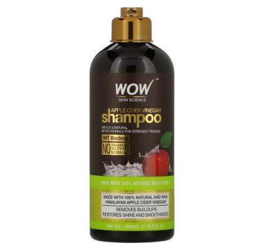Wow Skin Science, Shampoo, Apple Cider Vinegar, 16.9 fl oz (500 ml)