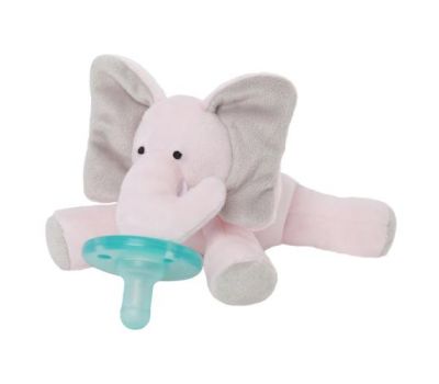 WubbaNub, Infant Pacifier, Pink Elephant, 0-6 Months, 1 Pacifier