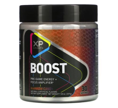 XP Sports, Boost, Pre-Game Energy + Focus Amplifier, Rainbow Candy, 7.30 oz (207 g)