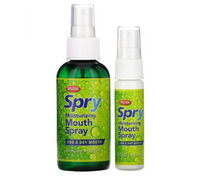 Xlear, Spry, Moisturizing Mouth Spray, 2 Pack, 4.5 fl oz (134 ml)