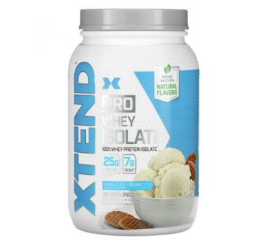 Xtend, Pro, Whey Isolate, Vanilla Ice Cream, 1.78 lb (810 g)
