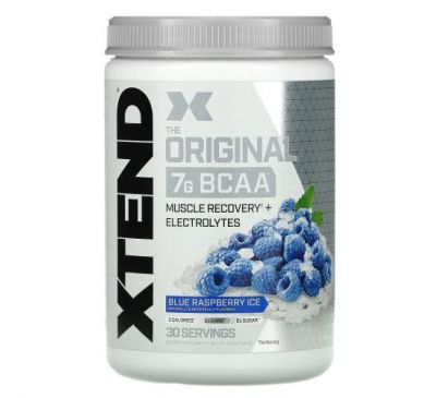 Xtend, The Original, 7 г аминокислот с разветвленной цепью (BCAA), со вкусом голубой малины, 420 г (14,8 унции)