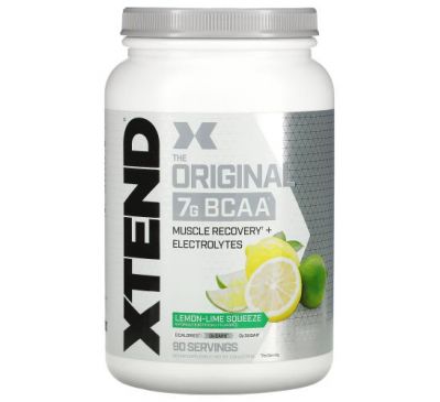 Xtend, The Original, 7 г аминокислот с разветвленными цепями, со вкусом лимона и лайма, 1,26 кг (2,78 фунта)