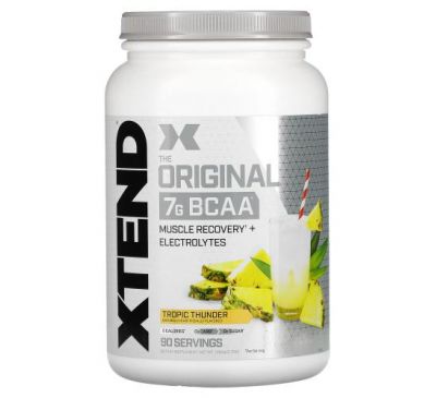 Xtend, The Original, 7 г аминокислот с разветвленной цепью (BCAA), со вкусом тропических фруктов, 1,26 кг (2,78 фунта)