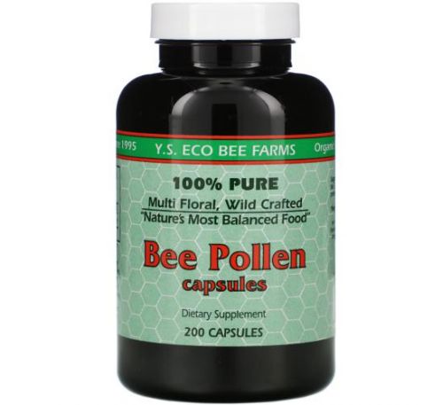 Y.S. Eco Bee Farms, Bee Pollen, 200 Capsules