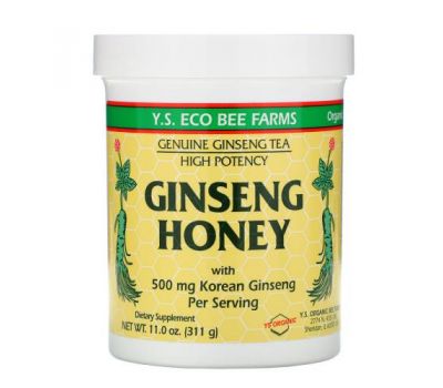 Y.S. Eco Bee Farms, Ginseng Honey, 11.0 oz (311 g)