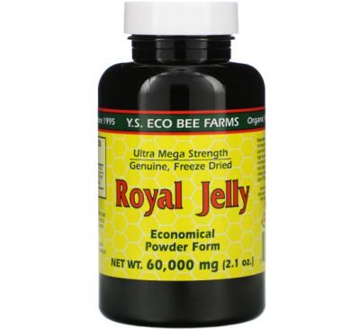 Y.S. Eco Bee Farms, Маточное молочко, экономичная порошковая форма, 60 000 мг (2,1 унции)