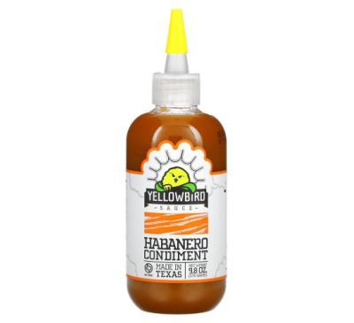 Yellowbird Sauce, Habanero Condiment, 9.8 oz (278 g)