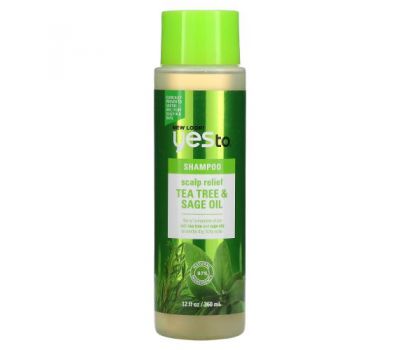 Yes To, Scalp Relief Shampoo, Tea Tree & Sage Oil, 12 fl oz (360 ml)