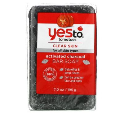 Yes To, Tomatoes, Activated Charcoal Bar Soap, 7 oz (195 g)
