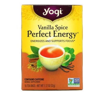 Yogi Tea, Perfect Energy, Vanilla Spice, 16 Tea Bags, 1.12 oz (32 g)
