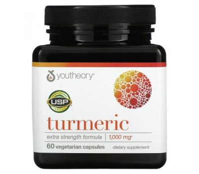 Youtheory, Turmeric, Extra Strength Formula, 500 mg, 60 Capsules
