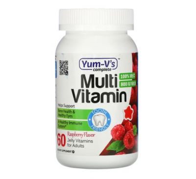 YumV's, Multi Vitamin for Adults, Raspberry Flavor, 60 Jelly Vitamins