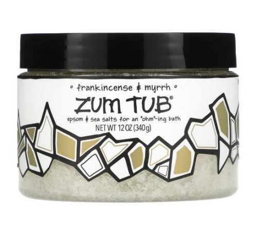 ZUM, Zum Tub, Epsom & Sea Salts, Frankincense & Myrrh, 12 oz (340 g)