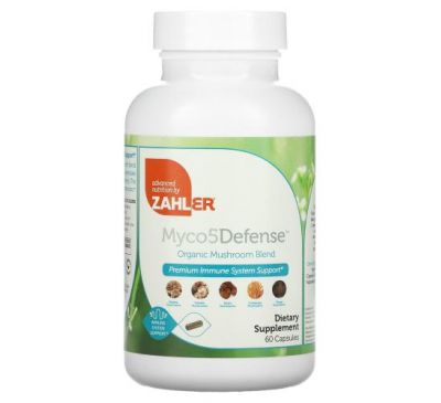 Zahler, Myco5Defense, Organic Mushroom Blend , 60 capsules