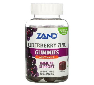 Zand, підтримка імунітету, бузина з цинком і вітаміном C, 60 желейних цукерок