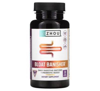 Zhou Nutrition, Bloat Banisher, 30 Vegan Capsules