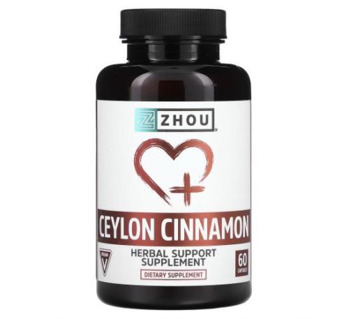 Zhou Nutrition, Ceylon Cinnamon, 60 Capsules