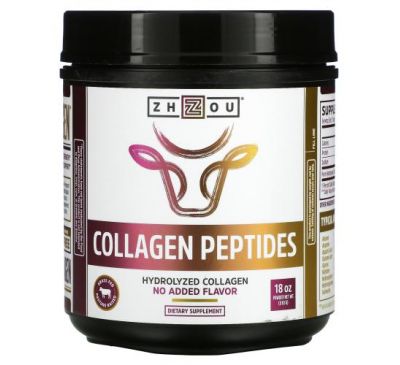 Zhou Nutrition, Collagen Peptides, Hydrolyzed Collagen, No Added Flavor, 18 oz (510 g)