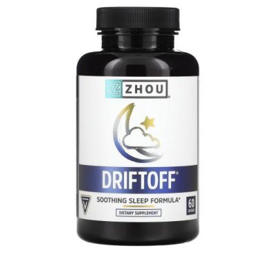 Zhou Nutrition, Driftoff, успокаивающая формула для сна, 60 капсул