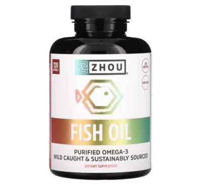 Zhou Nutrition, Fish Oil, 120 Softgels
