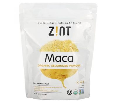 Zint, Maca, Organic Gelatinized Powder, 16 oz (454 g)