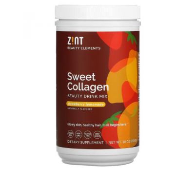 Zint, Sweet Collagen, Beauty Drink Mix, Strawberry Lemonade, 10 oz (283 g)