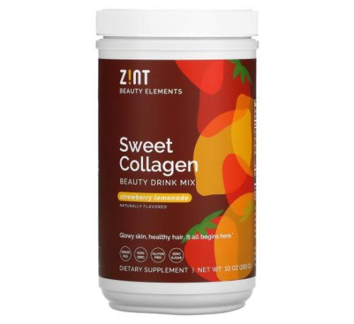 Zint, Sweet Collagen, Beauty Drink Mix, Strawberry Lemonade, 10 oz (283 g)