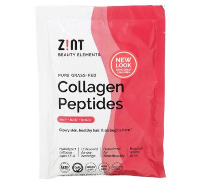 Zint, экологически чистые пептиды коллагена от животных травяного откорма, без вкусовых добавок, 56,6 г (2 унции)