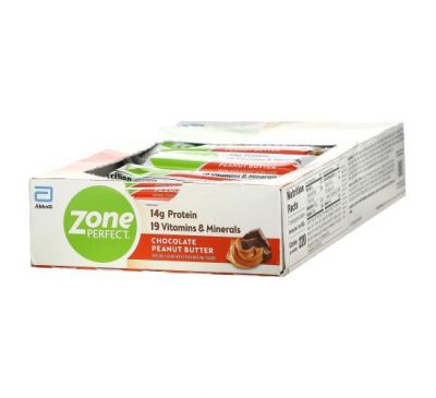 ZonePerfect, Nutrition Bar, Chocolate Peanut Butter, 12 Bars, 1.76 oz (50 g) Each