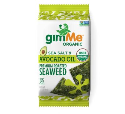 gimMe, Premium Roasted Seaweed, Sea Salt & Avocado Oil, 0.32 oz (9 g)
